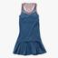 Lacoste Womens Racerback Jersey and Print Mesh Tennis Dress - Blue/Pink - thumbnail image 1