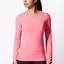Adidas Womens Techfit Long Sleeve Top - Solar Pink - thumbnail image 1