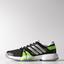 Adidas Mens Barricade Team 3 Tennis Shoes - Black/Solar Green - thumbnail image 1