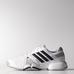 Adidas Mens Barricade Team 3 Tennis Shoes - White/Black - thumbnail image 1