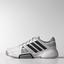 Adidas Kids Barricade Team 3 XJ Tennis Shoes - White/Black - thumbnail image 1