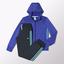 Adidas Girls Seperates Hooded Tracksuit - Power Purple/Vivid Mint - thumbnail image 1