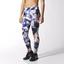 Adidas Womens Ultimate Fit Allover Print Tights - Multicolour/White - thumbnail image 1