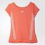 Adidas Womens Adizero Tee - Flash Red/Green - thumbnail image 1