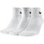 Nike Cotton Half-Cushion Quarter Trainer Liner Socks (3 Pairs) - White - thumbnail image 1