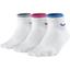 Nike Dri-FIT Womens Lightweight Quarter Socks (3 Pairs) - White - thumbnail image 1