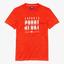 Lacoste Mens Crew Neck Tech Jersey T-Shirt - Mexico Red/White - thumbnail image 1