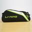 Li-Ning Pro 6 Racket Bag - Black/Green - thumbnail image 2