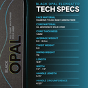Six Zero Black Opal Elongated Pickleball Paddle - thumbnail image 5
