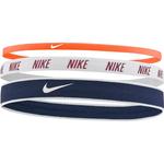 Nike Mixed Width Hairbands (Pack of 3) - Orange/White/Navy