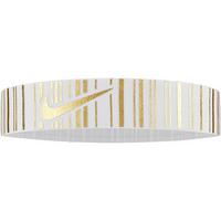 Nike Pro Metallic Headband - White/Metallic Gold (2021)