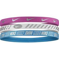 Nike Metallic Hairbands (Pack of 3) - Pink/White/Blue