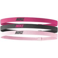 Nike Elasticated Hairbands (Pack of 3) - Pink/Black