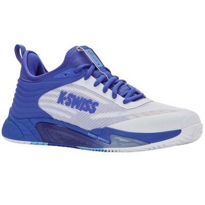 K-Swiss Mens Hypercourt Pinnacle Tennis Shoes- White / Dazzling Blue / Baltic Sea
