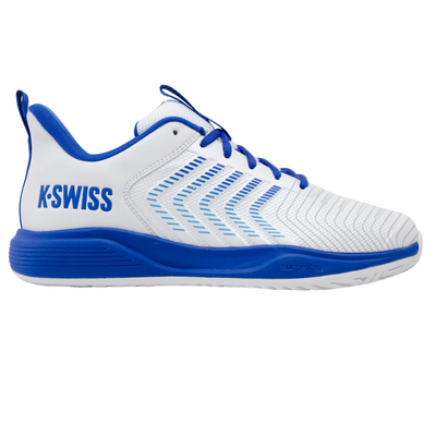 K-Swiss Mens Ultrashot Light Tennis Shoes- White / Dazzling Blue / Baltic Sea