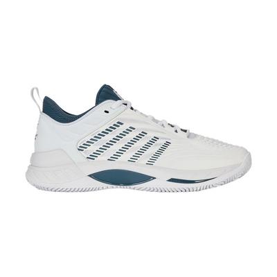 K-Swiss Mens Hypercourt Supreme 2 Clay Tennis Shoes - White/Stargazer