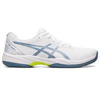 Asics Mens GEL-Game 9 Clay Tennis Shoes - White/Steel Blue