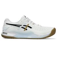 Asics Mens GEL-Resolution 9 Boss Tennis Shoes- White/Black