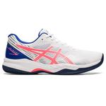 Asics Womens GEL-Game 8 Omni/Clay Tennis Shoes - White/Blazing Coral