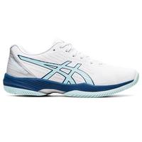 Asics Womens Solution Swift FF Tennis Shoes - White/Clear Blue