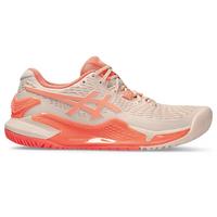 Asics Womens GEL-Resolution 9 Tennis Shoes - Pearl Pink/Sun Coral