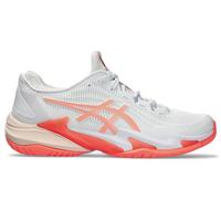 Asics Womens Court FF3 Tennis Shoes - White/Sun Coral