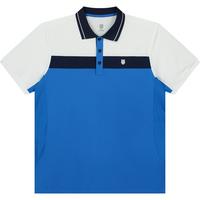 K-Swiss Mens Core Team Block Polo 4 - White/French Blue