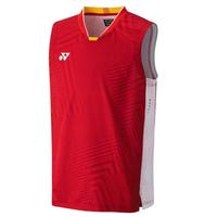 Yonex Mens 10513EX-BK Sleeveless Team China Tank - Ruby Red