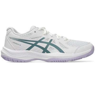 Asics Kids Upcourt 6 Indoor Court Shoes - White/Foggy Teal