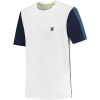 K-Swiss Mens Hypercourt 3 Crew Tee - White/Navy