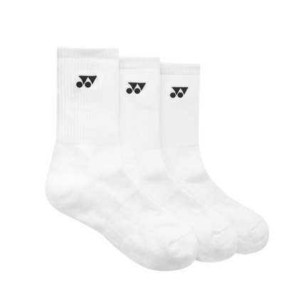 Yonex Sports Crew Socks (3 Pairs) - White