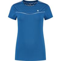 K-Swiss Womens Hypercourt Mesh Round Neck Top - Classic Blue