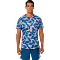 Asics Mens Match Graphic Top - Blue