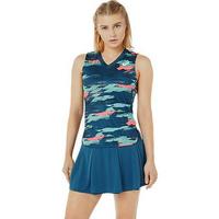 Asics Womens Match Graphic Tank - Light Indigo