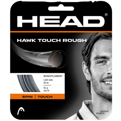 HEAD Hawk Touch Rough 16 (1.30mm) 12m Tennis String Set - Black