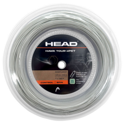 Head Hawk Tour rPET 17 (1.25mm) Tennis String Reel 200m - Black