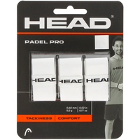 Head Padel Pro Overgrips (Pack of 3) - White