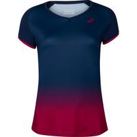 Babolat Girls Compete Cap Sleeve Top - Estate Blue/Vivacious Red