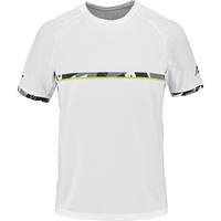 Babolat Mens Aero Crew Neck Tee - White/Yellow