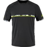 Babolat Mens Aero Crew Neck Tee - Black/Yellow