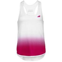 Babolat Womens Compete Tank Top - White/Vivacious Red