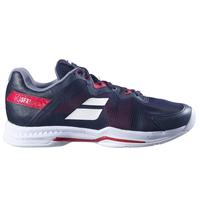 Babolat Mens SFX3 Tennis Shoes - Black/Poppy Red