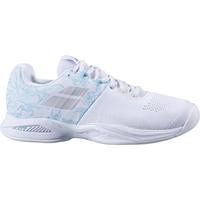 Babolat Womens Propulse Blast Carpet Tennis Shoes - White/Blue Stream