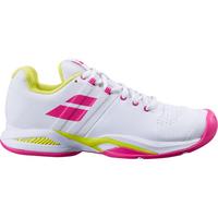 Babolat Womens Propulse Blast Tennis Shoes - White/Red Rose