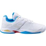 Babolat Kids Propulse Tennis Shoes - White/Diva Blue