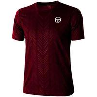 Sergio Tacchini Boys Chevron Junior T-Shirt - Bordeaux/White