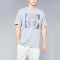 Sergio Tacchini Mens Fargo T-Shirt - Grey Melange/Dark Violet