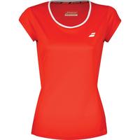 Babolat Girls Core Flag Club Tee - Fiery Red