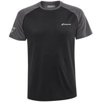 Babolat Mens Play Crew Neck Tee - Black/Grey