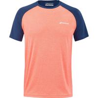 Babolat Mens Play Crew Neck Tee - Navy/Orange